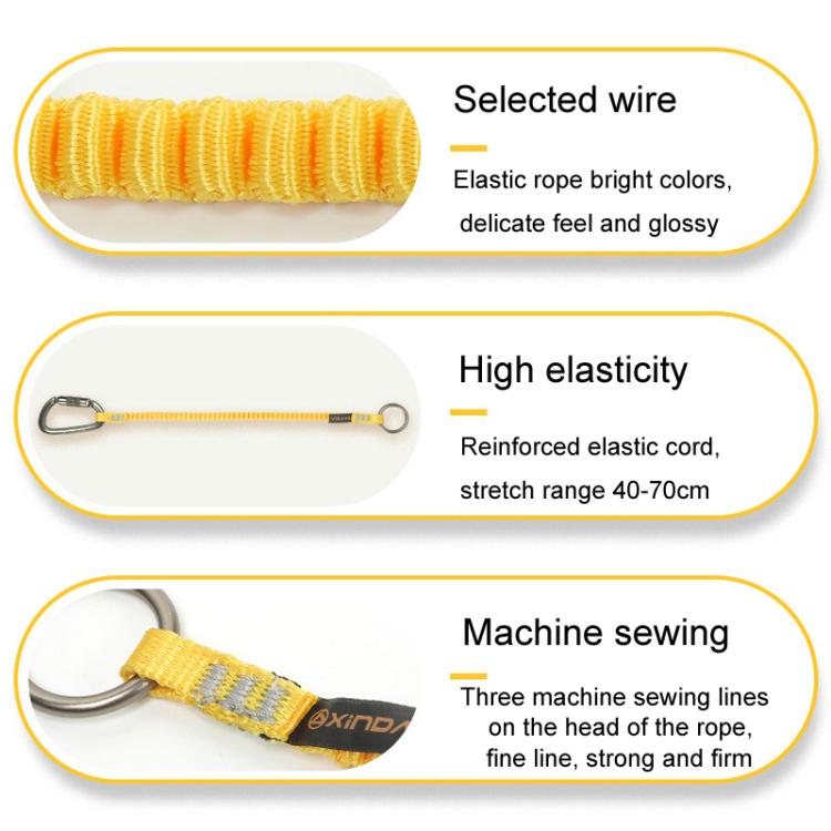 XINDA XD-A9561 Outdoor Mountain Climbing Equipment Anti-Loss Telescopic Buckle Elastic Rope, Style: 2 Automatic Locks - British D'sire