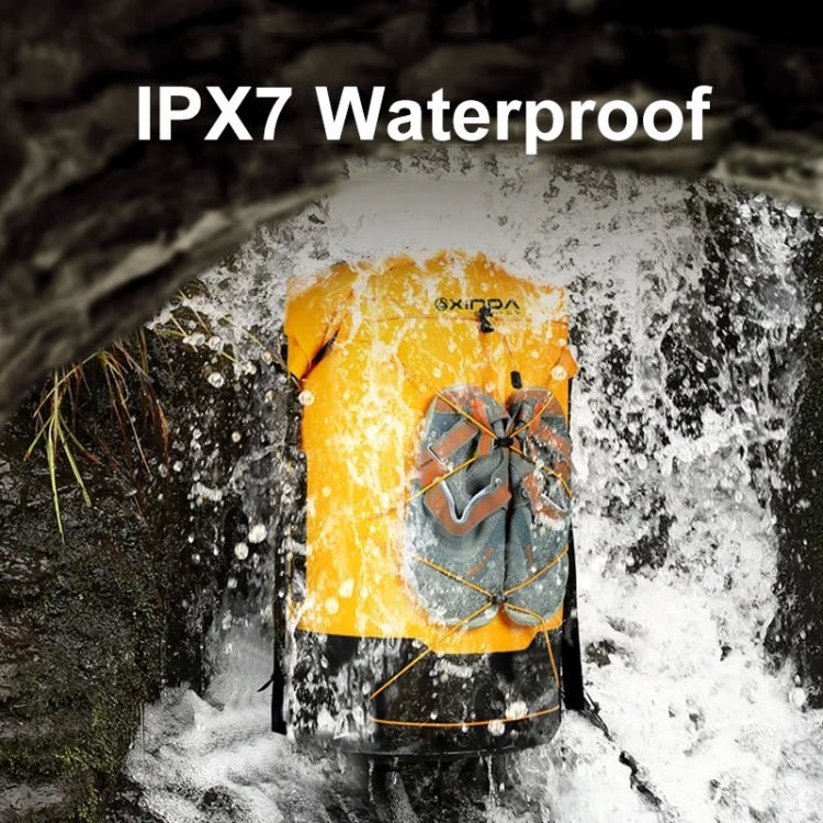 XINDA XD-BAG19 IPX7 Waterproof Outdoor Stream Tracing Backpack Diving Bag, Color: Yellow-26L - British D'sire