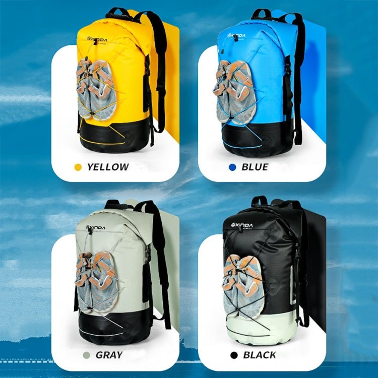 XINDA XD-BAG19 IPX7 Waterproof Outdoor Stream Tracing Backpack Diving Bag, Color: Yellow-26L - British D'sire