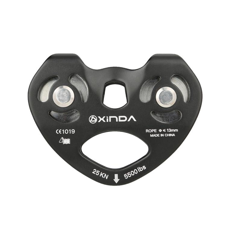 XINDA XD-Q9676 Outdoor Crossing Slip Rope Transportation Double Axle Double Pulley(Black) - British D'sire Main image