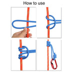 XINDA XD-S9835 120cm Outdoor Mountaineering Climbing Expansion Hiking Wear-Resistant Auxiliary Grab Knot Rope(Blue) - British D'sire