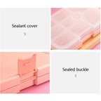 XINGCHENG XC - 451 Microwave Student Lunch Box Plastic Compartment Portable Lunch Box(Pink) - British D'sire
