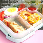 XINGCHENG XC - 451 Microwave Student Lunch Box Plastic Compartment Portable Lunch Box(Pink) - British D'sire