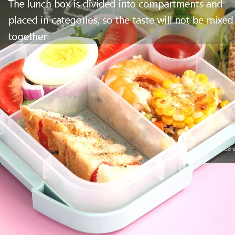 XINGCHENG XC - 451 Microwave Student Lunch Box Plastic Compartment Portable Lunch Box(Pink) - British D'sire