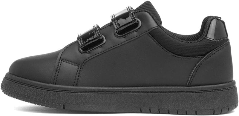 XL Buttermere Kids Black Easy Fasten Trainer - Kids shoes - British D'sire