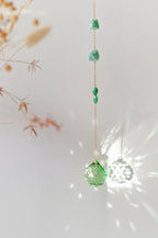 XL Raw Green Aventurine & Agate Crystal Window Suncatcher - Suncatchers - British D'sire