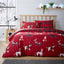 Xmas Duvet Quilt Cover Dogs Christmas Kids Bedding Set Single Double King - Home, Furniture & DIY:Bedding:Bedding Sets & Duvet Covers - British D'sire