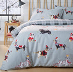 Xmas Duvet Quilt Cover Dogs Christmas Kids Bedding Set Single Double King - Home, Furniture & DIY:Bedding:Bedding Sets & Duvet Covers - British D'sire