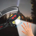 XPG+COB Charging Induction Strong Light Headlight with Power Display - British D'sire