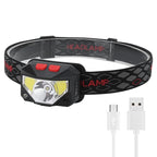 XPG+COB Charging Induction Strong Light Headlight with Power Display - British D'sire