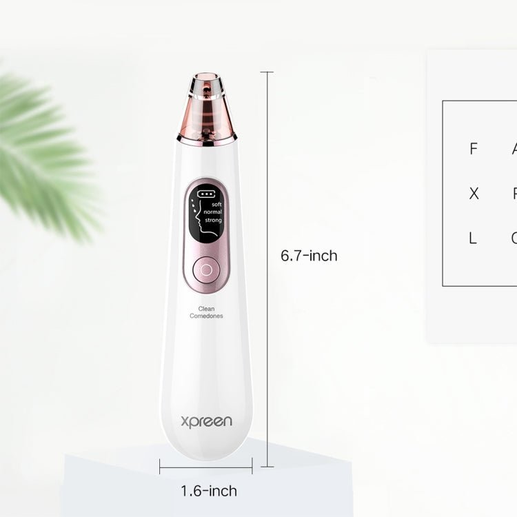 Xpreen Rechargeable Pore Cleanser Home Facial Beauty Device with LED Screen & 4 Probes - British D'sire