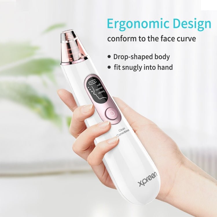 Xpreen Rechargeable Pore Cleanser Home Facial Beauty Device with LED Screen & 4 Probes - British D'sire