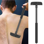 XPREEN XPRE034 Stretchable Handle Stainless Steel Blade Back Shaver Adjustable Back Razor with Lanyard for Men(Black) - British D'sire