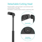 XPREEN XPRE034 Stretchable Handle Stainless Steel Blade Back Shaver Adjustable Back Razor with Lanyard for Men(Black) - British D'sire