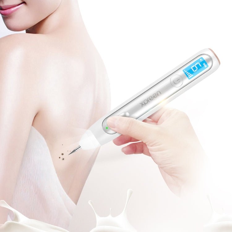 XPREEN XPRE051 Professional Wireless Rechargeable Mole Freckle Dark Spots Tattoo Wart Removal Pen Skin Tag Spot Eraser Pro Beauty Sweep Spot Pen Kit With LED Screen & Spotlight(White) - British D'sire Main image