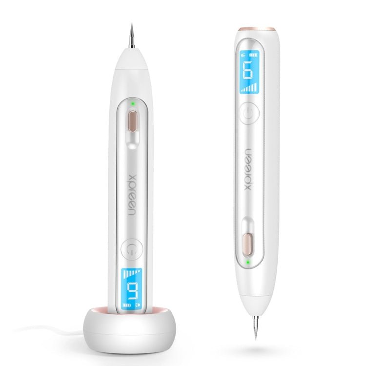 XPREEN XPRE051 Professional Wireless Rechargeable Mole Freckle Dark Spots Tattoo Wart Removal Pen Skin Tag Spot Eraser Pro Beauty Sweep Spot Pen Kit With LED Screen & Spotlight(White) - British D'sire