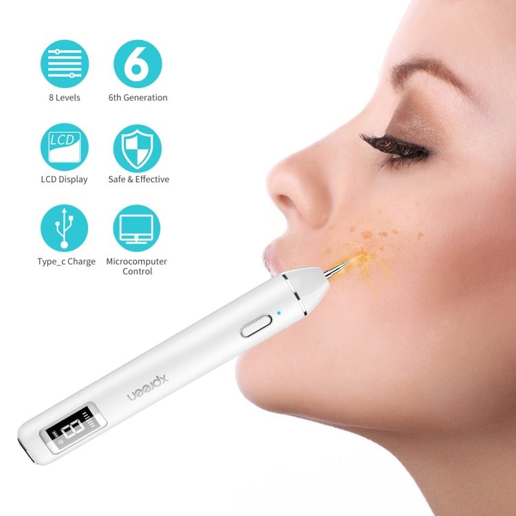 Xpreen XPRE061 Professional Dark Spot Remover Freckle Tattoo Chargeable Wart Mole Remover, with LED Screen and Spotlight(Tarnish) - British D'sire