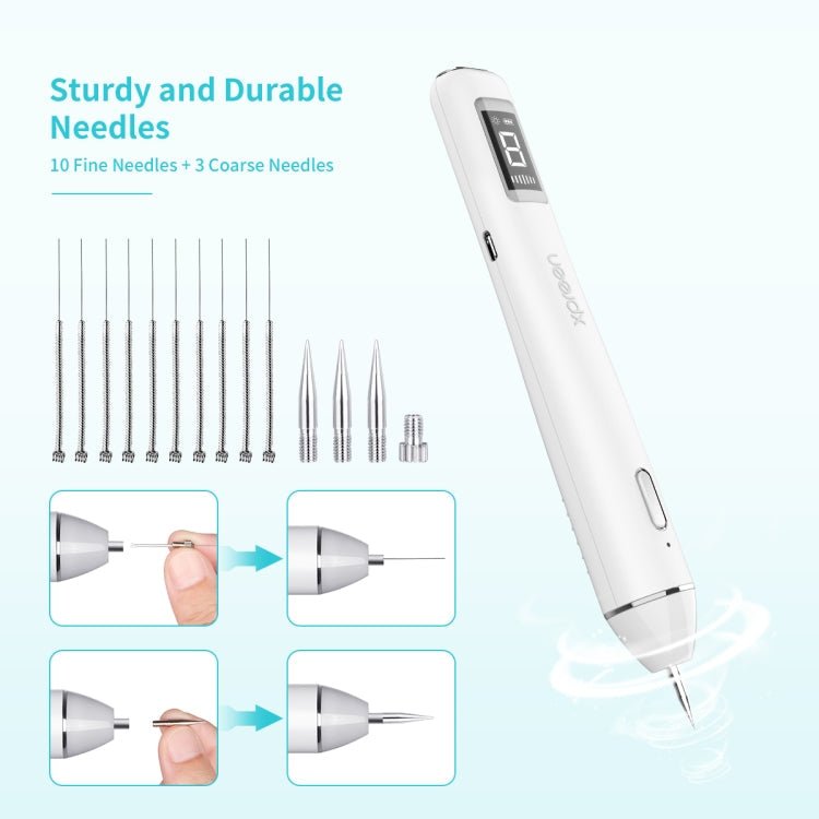Xpreen XPRE061 Professional Dark Spot Remover Freckle Tattoo Chargeable Wart Mole Remover, with LED Screen and Spotlight(Tarnish) - British D'sire