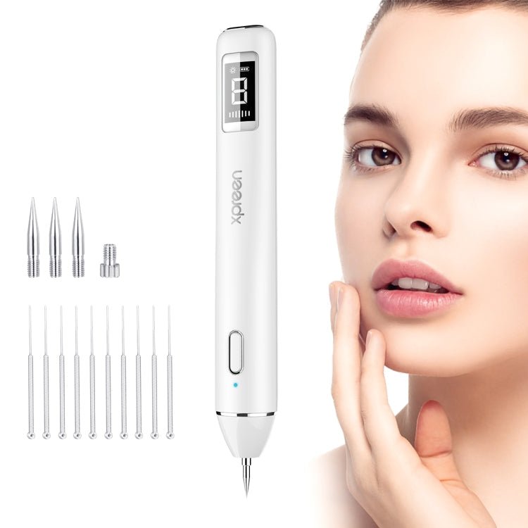Xpreen XPRE061 Professional Dark Spot Remover Freckle Tattoo Chargeable Wart Mole Remover, with LED Screen and Spotlight(Tarnish) - British D'sire