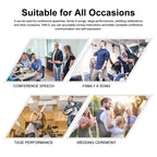 XTUGA A140 - B Wireless Microphone System 4 BodyPack Headset Lavalier Microphone(US Plug) - British D'sire