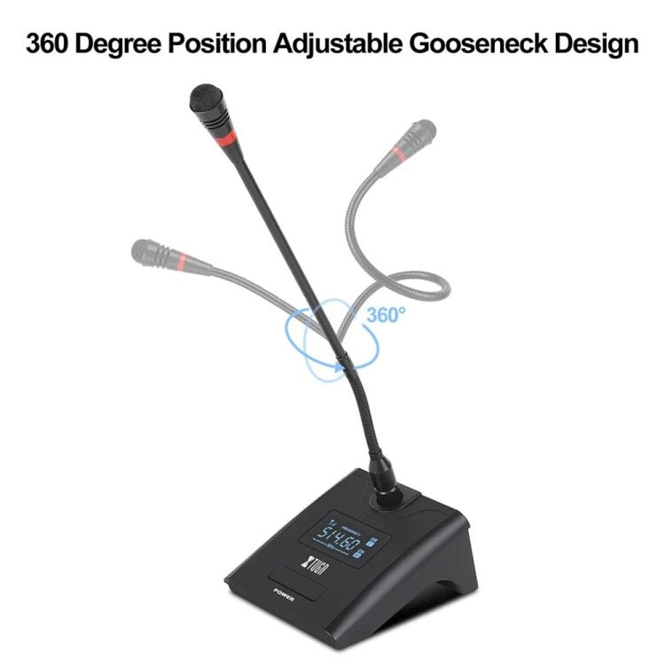 XTUGA A140 - C Wireless Microphone System 4 - Channel UHF Four Conference Mics(EU Plug) - British D'sire