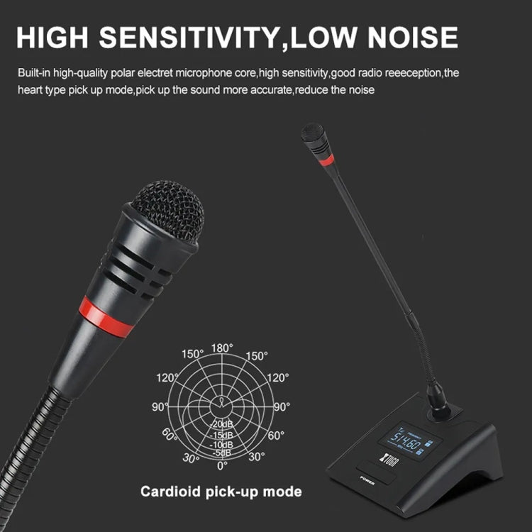 XTUGA A140 - C Wireless Microphone System 4 - Channel UHF Four Conference Mics(UK Plug) - British D'sire