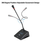 XTUGA A140 - C Wireless Microphone System 4 - Channel UHF Four Conference Mics(UK Plug) - British D'sire