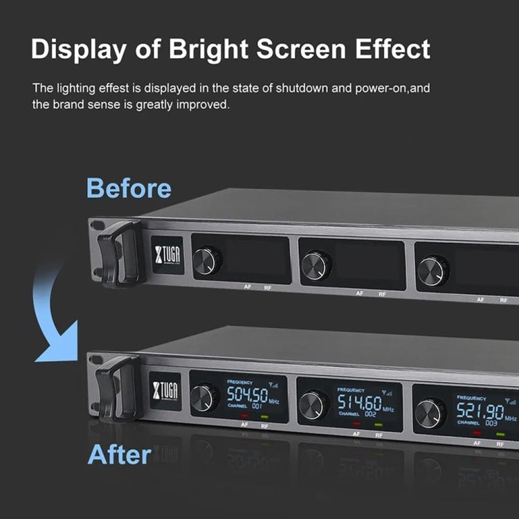 XTUGA A140 - C Wireless Microphone System 4 - Channel UHF Four Conference Mics(US Plug) - British D'sire