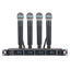 XTUGA A140 - H Wireless Microphone System 4 Channel UHF Handheld Microphone(AU Plug) - British D'sire