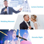 XTUGA A400 - H Professional 4 - Channel UHF Wireless Microphone System with 4 Handheld Microphone(AU Plug) - British D'sire