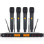 XTUGA A400 - H Professional 4 - Channel UHF Wireless Microphone System with 4 Handheld Microphone(EU Plug) - British D'sire