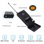 XTUGA A400 - HB Professional 4 - Channel UHF Wireless Microphone System with 2 Handheld & 2 Headset Microphone(EU Plug) - British D'sire