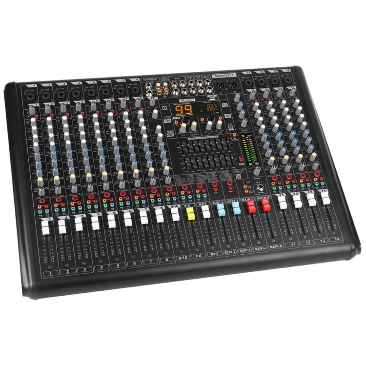 XTUGA B1404FX 14 Channels Bluetooth Audio Mixer Digital DJ Controller Sound Mixing Console (EU Plug) - British D'sire
