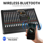 XTUGA B1404FX 14 Channels Bluetooth Audio Mixer Digital DJ Controller Sound Mixing Console (EU Plug) - British D'sire