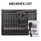 XTUGA B1404FX 14 Channels Bluetooth Audio Mixer Digital DJ Controller Sound Mixing Console (EU Plug) - British D'sire