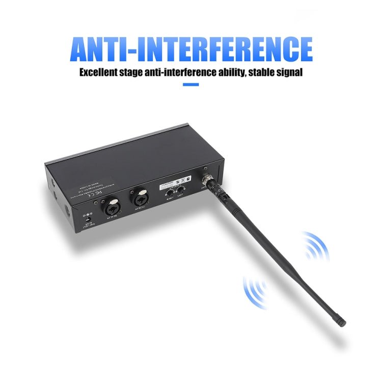 XTUGA IEM1100 Professional Wireless In Ear Monitor System 1 BodyPacks(EU Plug) - British D'sire