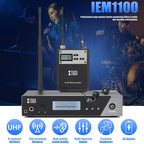 XTUGA IEM1100 Professional Wireless In Ear Monitor System 2 BodyPacks(US Plug) - British D'sire