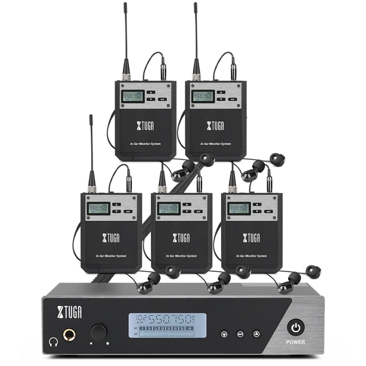 XTUGA IEM1100 Professional Wireless In Ear Monitor System 5 BodyPacks(US Plug) - British D'sire Main image
