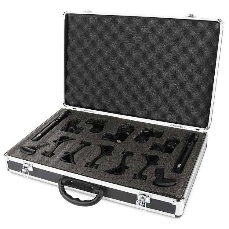 XTUGA MI7 - A 7 - Piece Wired Dynamic Drum Mic Kit Kick Bass Tom/Snare Cymbals Microphone Set - British D'sire
