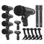 XTUGA MI7 - A 7 - Piece Wired Dynamic Drum Mic Kit Kick Bass Tom/Snare Cymbals Microphone Set - British D'sire