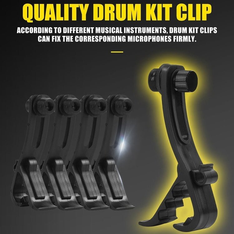XTUGA MI7 - A 7 - Piece Wired Dynamic Drum Mic Kit Kick Bass Tom/Snare Cymbals Microphone Set - British D'sire
