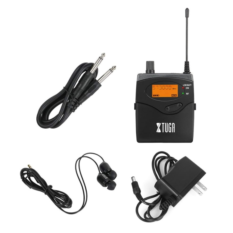 XTUGA RW2080 902-928MHz UHF Wireless Stage Singer In-Ear Monitor System Single BodyPack Receiver (Black) Secondary image