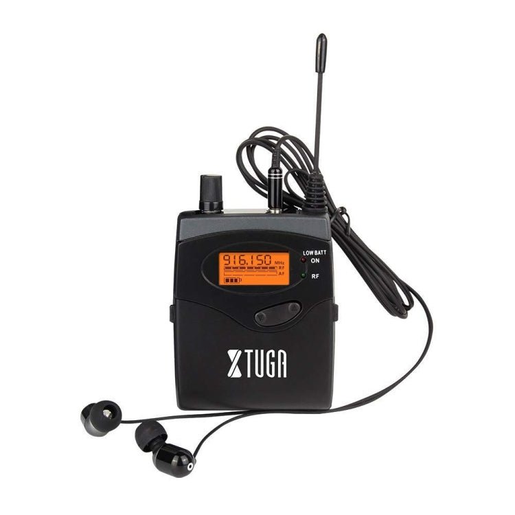 XTUGA RW2080 902 - 928MHz UHF Wireless Stage Singer In - Ear Monitor System Single BodyPack Receiver (Black) - British D'sire Main image