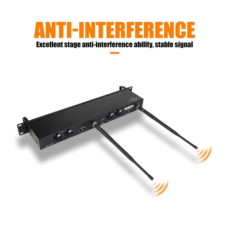 XTUGA RW2080 UHF Wireless Stage Singer In - Ear Monitor System 6 BodyPacks(UK Plug) - British D'sire