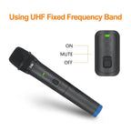 XTUGA S400 Professional 4 - Channel UHF Wireless Microphone System with 4 Handheld Microphone(UK Plug) - British D'sire