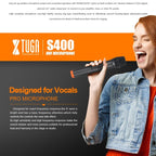 XTUGA S400 Professional 4 - Channel UHF Wireless Microphone System with 4 Handheld Microphone(UK Plug) - British D'sire