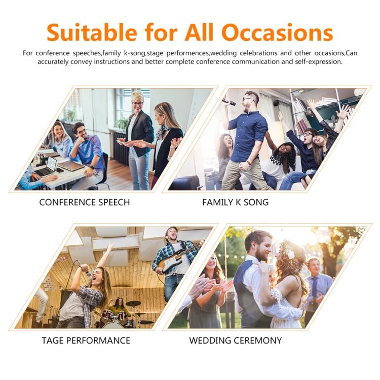 XTUGA S400 Professional 4 - Channel UHF Wireless Microphone System with 4 Handheld Microphone(US Plug) - British D'sire