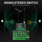 XTUGA SEM100 Professional Wireless In Ear Monitor System 1 BodyPacks(EU Plug) - British D'sire
