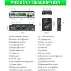 XTUGA SEM100 Professional Wireless In Ear Monitor System 1 BodyPacks(EU Plug) - British D'sire