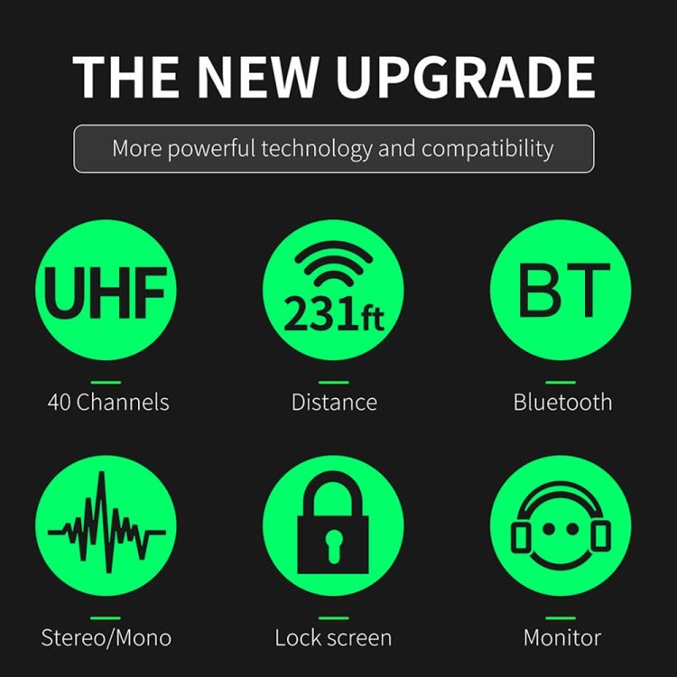 XTUGA SEM100 Professional Wireless In Ear Monitor System 2 BodyPacks(EU Plug) - British D'sire